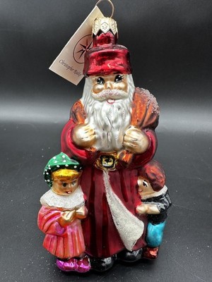 1997 CHRISTOPHER RADKO GATHER AROUND SANTA 6'' ORNAMENT 97-210-0