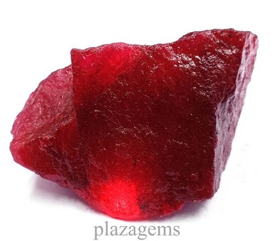EGL Certified 1237.05 Ct Dyed Natural Red Ruby Uncut Rough Loose Gemstone 5DSZ