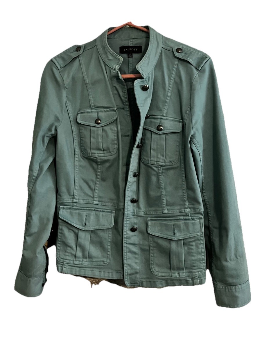 TALBOTS Classic Jean Jacket - Solids- Turquoise- … - image 1