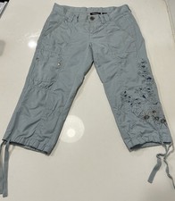 DKNY Active Women s Blue Floral Capri Cargo P...