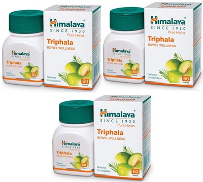 Triphala Himalaya 3 Box 180 Tablets Detoxification Bowels
