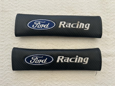 Pair Of Og Ford Racing Carbon Look Seat Belt Cover Shoulder Pads Embroidery Logo Pair Of Og Ford Racing Carbon Look Seat Belt Cover Shoulder Pads Embroidery Logo