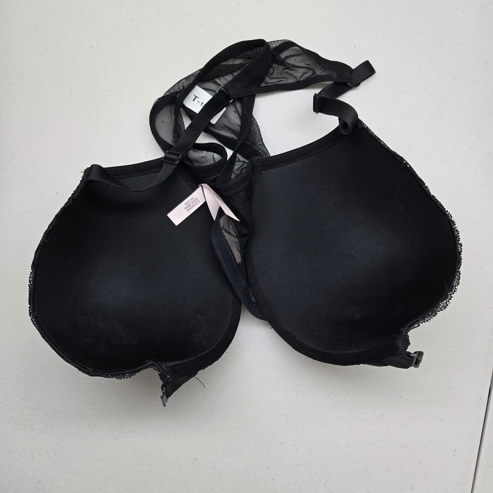 Victoria's Secret Women Bra 40D Black Push Up Underwired Lace Front Closure - Image 3 of 4