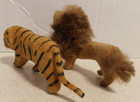 Vintage Kunstlerschutz Wagner Flocked Animal Baby Tiger and lion West Germany. — photo 7