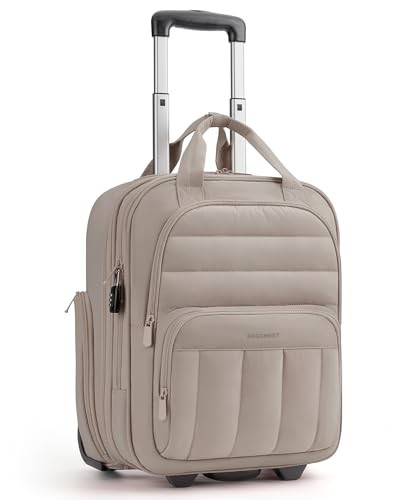 With Wheels, 16" Small Luggage - Brown