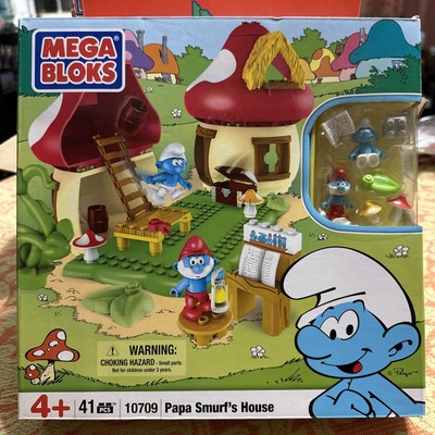 Mega Bloks The Smurfs 10752 Papa Smurfs Village House Building Blocks Playset