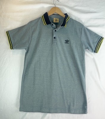 Vintage 90s Adidas Originals polo shirt Tennis Medium Gold Label