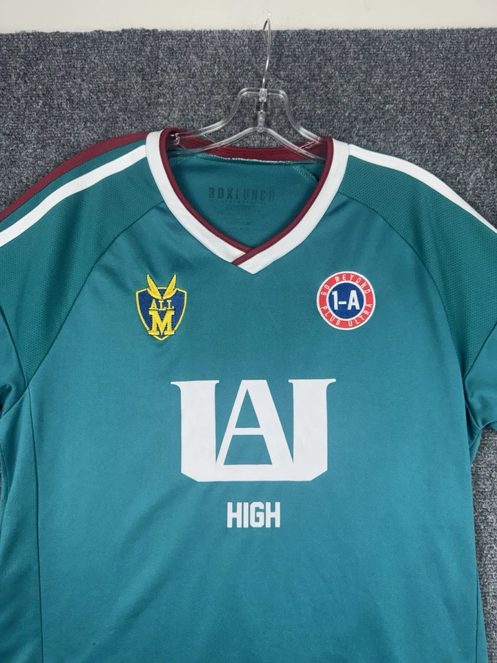 Camiseta de fútbol Box Lunch My Hero Academia Midoriya para hombre XL verde azulado UA Deku Foto 2 de 4