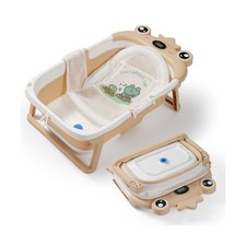 Baby Bathtub,Collapsible Baby Bath Tub with Soft Cushion  Thermome... Fast Ship