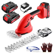 Cordless Hedge Trimmer with Battery 2Pack and Charger, 2 in 1 Handheld Smal...