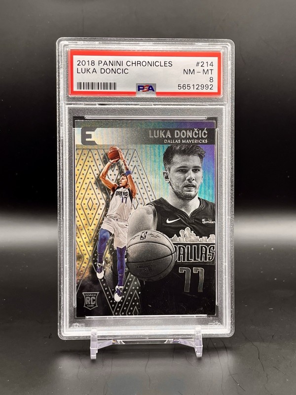 2018-2019 Luka Doncic RC Panini Chronicles #214 PSA 8 Dallas Mavericks