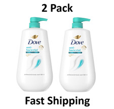 Dove Antibacterial Body Wash, Protects Dryness, All Skin, 30.6 oz Pump, 2 Pack