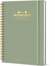 A5 Workout Log Book Gym Planner Fitness Journal w/ Goals Tracker Notebook