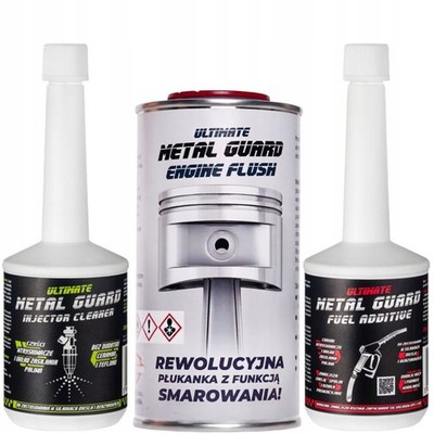 Metal Guard Set Engine Flush Injector Cleaner Fuel Additiv Gesamt 800 ml Diesel