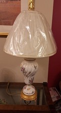 PAIR OF LOUIS NICOLE FRANKLIN MINT PORCELAIN GARDEN OF ROYALY TABLE LAMPS
