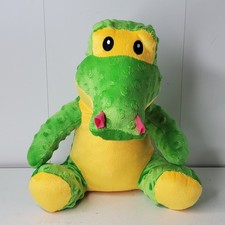 A A Global Green Yellow Alligator Crocodile Plush Stuffed Animal Toy 11" Tall