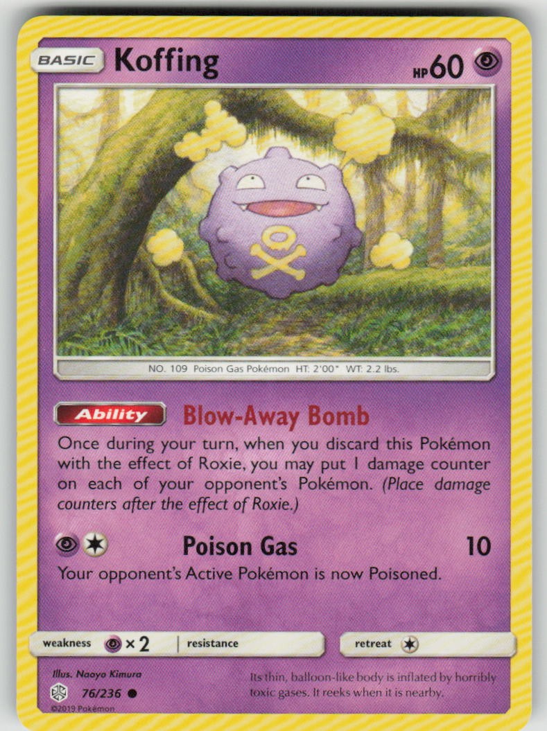 Pokemon Koffing 76/236 SM - Cosmic Eclipse Normal