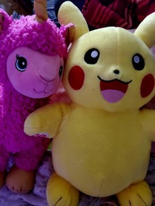 Build-A-Bear Workshop Pikachu Pokémon Yellow & Pink Alpaca Plush Lot