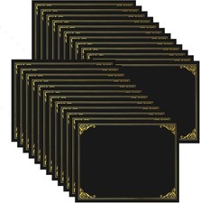 Certificate Holders, 24 Pack Black Diploma Holders with Gold Foil Border, Cer...