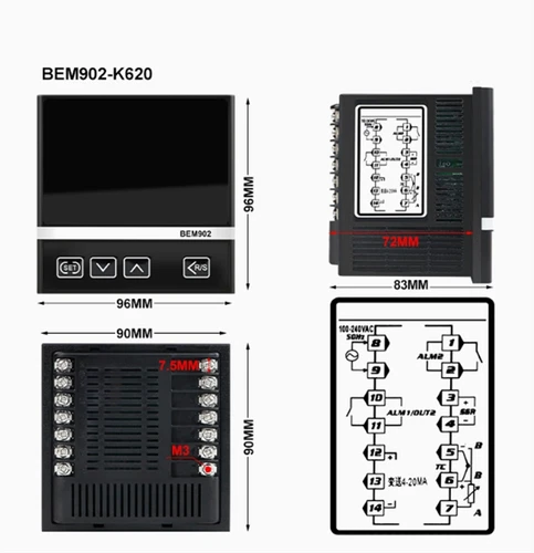 BEM-102/702/902/402 PID Regulation Intelligent Digital Temperature Controller - Photo 28/36