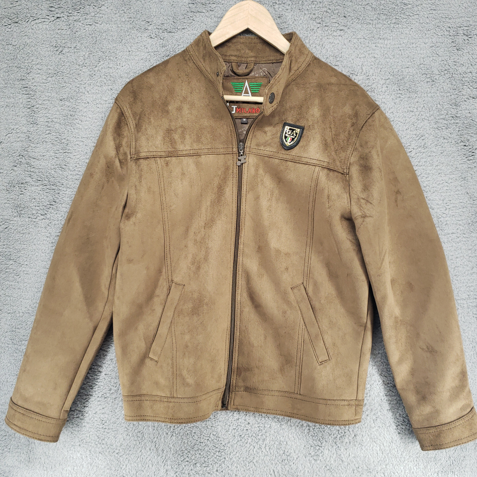 Vintage Begedor Italia Suede Jacket with Statement details and gold colored buckles. main image 1