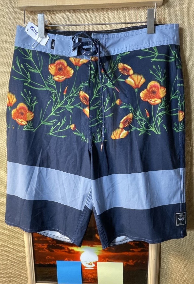 VANS Board Shorts Floral multicolor men’s 30 pocket … Gem