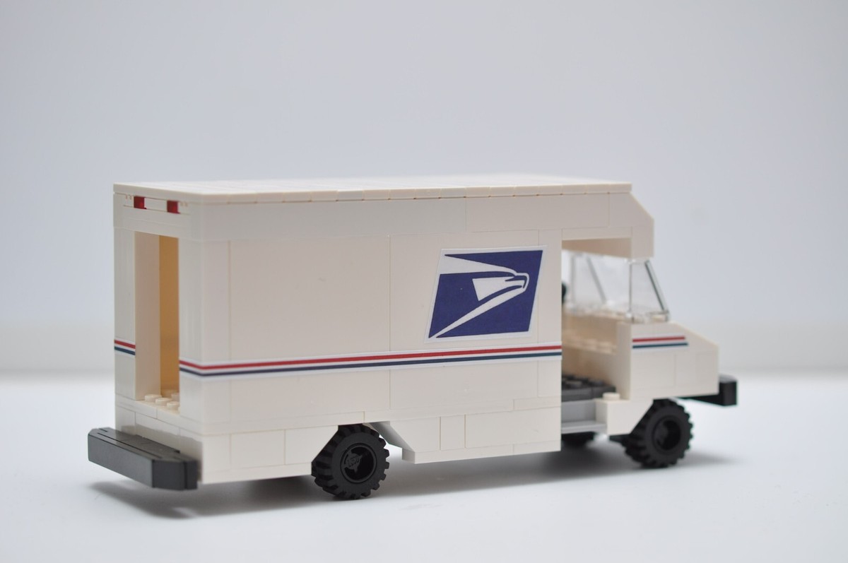 Mail delivery Truck Custom Model Toy Built and Compatible with LEGO® Bricks