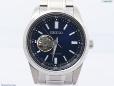 MINT W/Box Seiko Presage 4R38-02A0 Automatic Skeleton Stainless Steel Watch