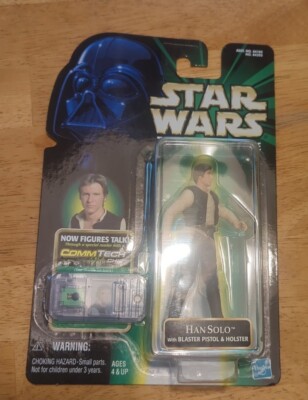 1999 New MOC Kenner Star Wars Power of the Force Han Solo Comm Tech