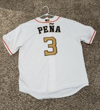 NEW 2023 Houston Astros Nike Jeremy Peña Rare Championship Gold Rush Men Large