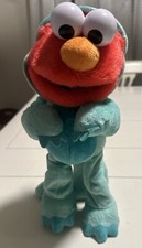 Sesame Street 13 Inch Elmo Dino Stomp Dancing Plush Toy Working.
