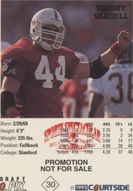 1992 Courtside Draft Pix Tommy Vardell #30 - 2 of 2