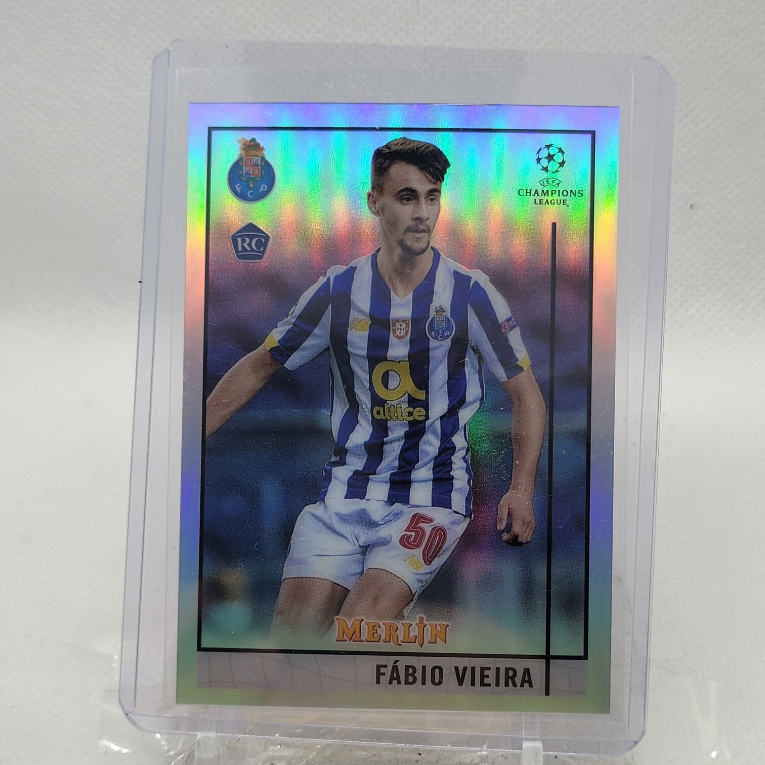 2020-21 Topps Chrome Merlin UEFA Fabio Vieira Chrome Refractor RC