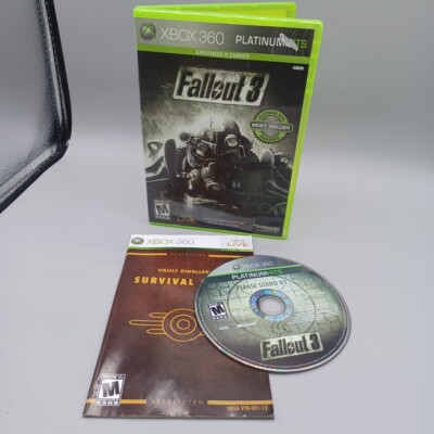 Fallout 3 - Platinum Hits Edition (Microsoft Xbox 360, 2008) Very Good Condition