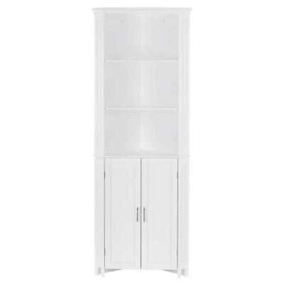 RiverRidge Home Corner Cabinet 26'' W x 18.31'' D x 70'' H Two-Door White