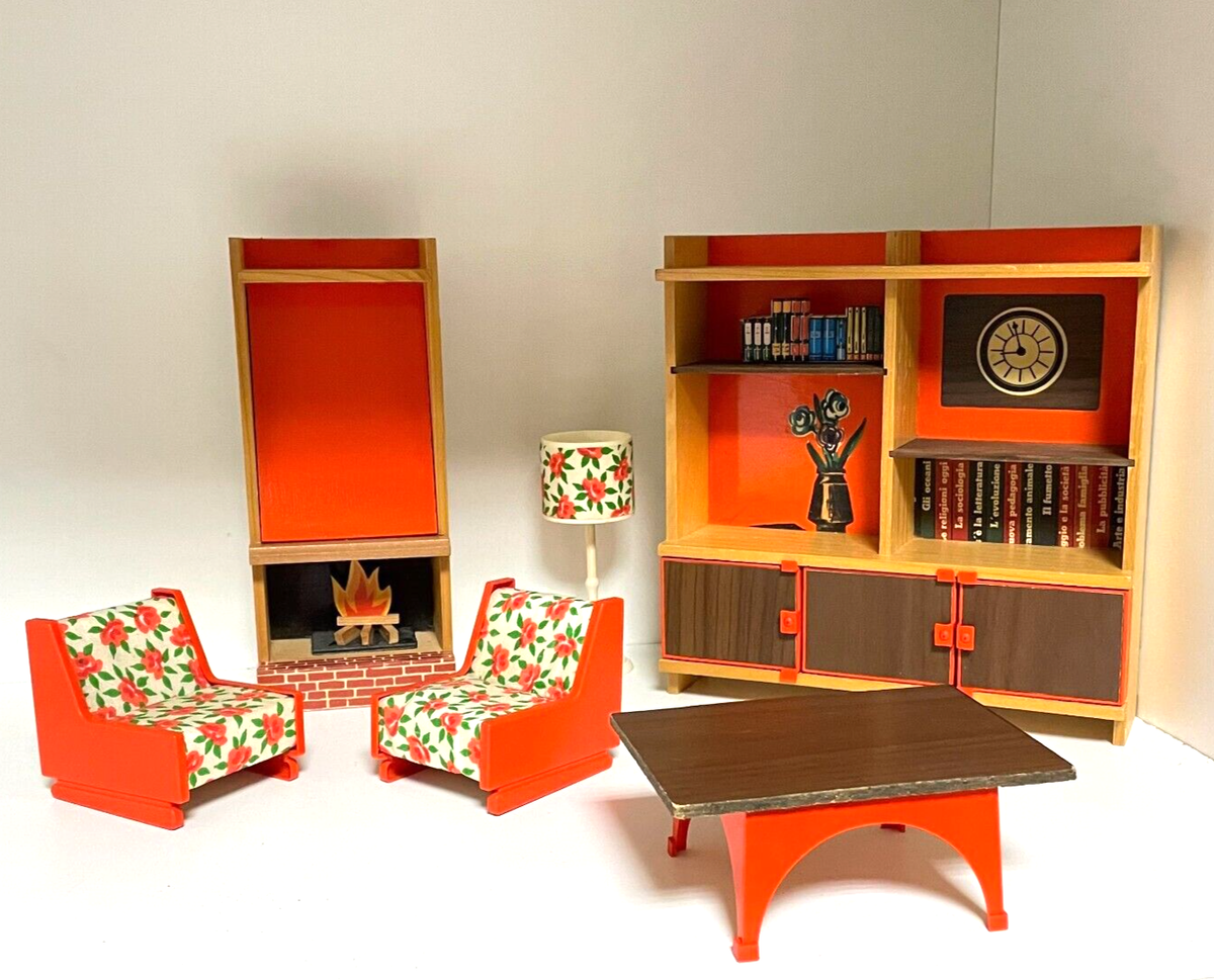 Mobilier Maison De Poupée FRADE - Jouet Ancien Années 1970 (complet En Boîte)
