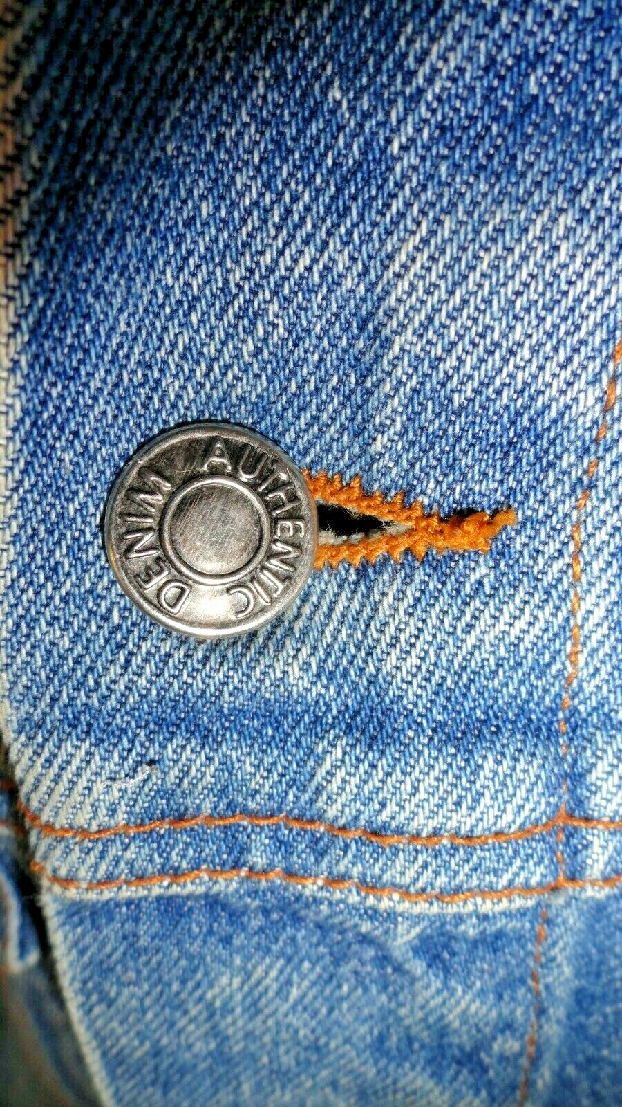 Vtg. Luna Pier Denim Jacket Biker & Eagle Patches Mot… Gem