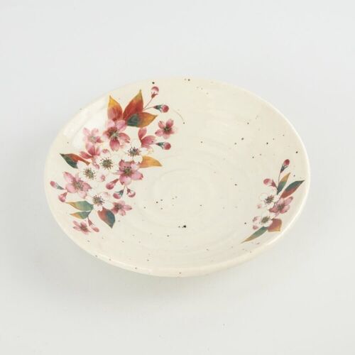 Mino ware Japanese sarving plate set of 5 Four seasons in Japan 5.11in White - Picture 4 of 9