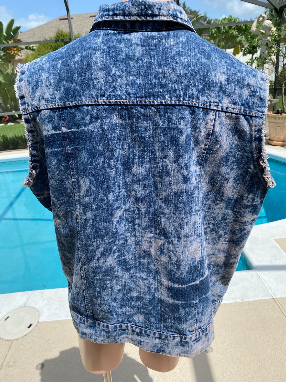 Hudson Outerwear Denim Sleeveless Jacket Vest Patches Mighty Atom Mens XXXL 3XL