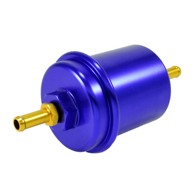 Kraftstofffilter 9mm Motorsport auswaschbar 60mm Benzin Filter High Flow Blau 