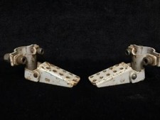 1st Gen Patent Pending 80s White GT FORK STANDERS Old School BMX Fold Down Pegs