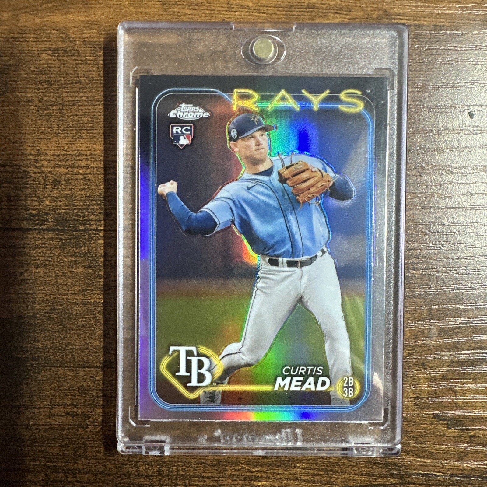 Curtis Mead RC 2024 Topps Chrome REFRACTOR #209 Tampa Bay Rays