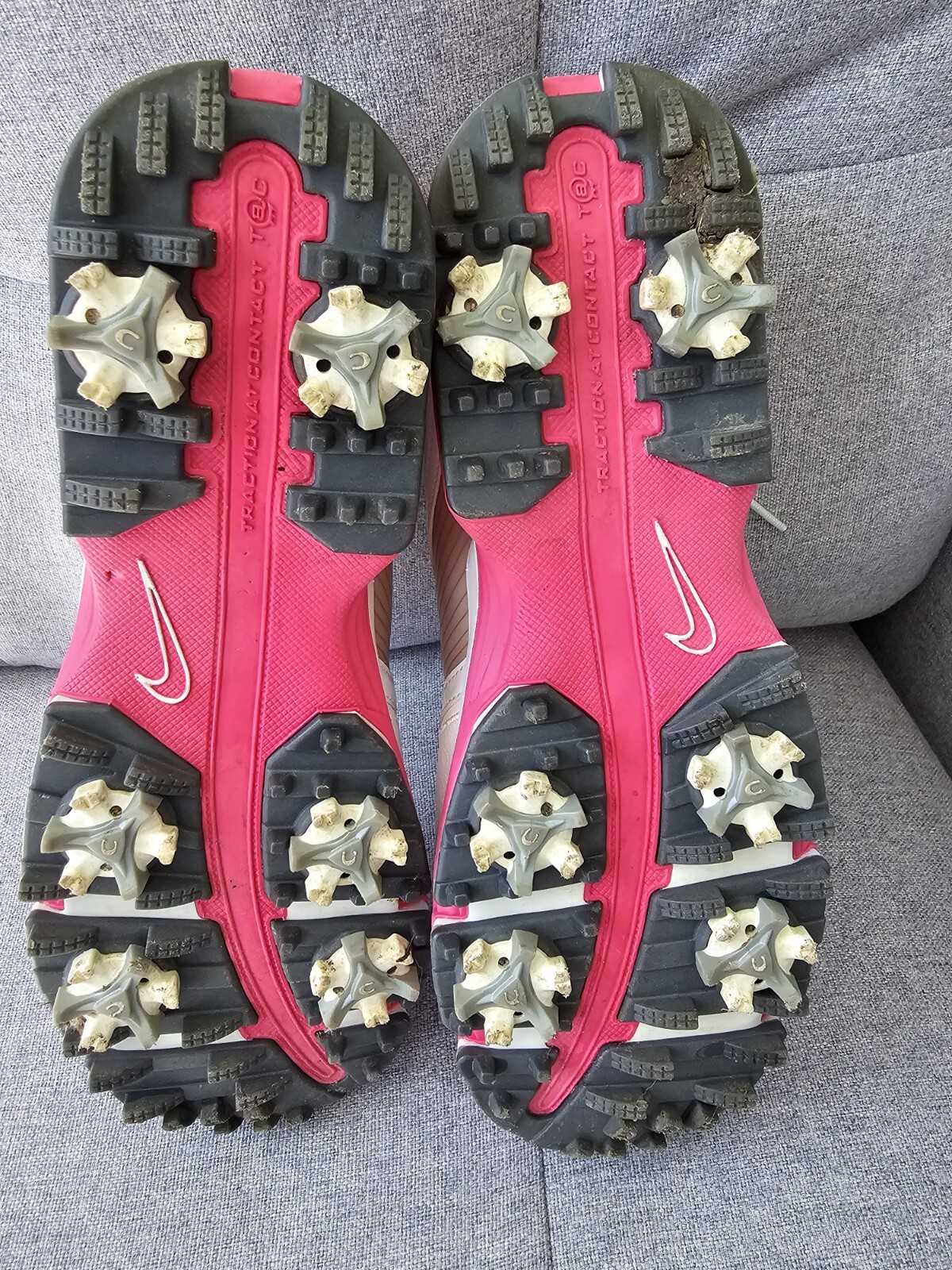 Nike Lunarlon Flywire Pink & White Golf Cleats. Womens Size 7. eBay