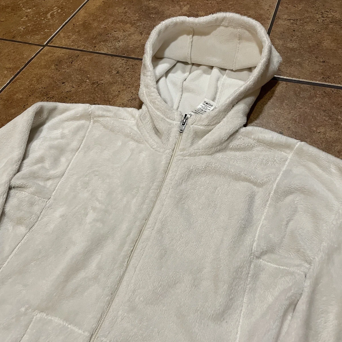 Patagonia Women s Plush Synchilla Fleece Hoody Jacket XS White Ice