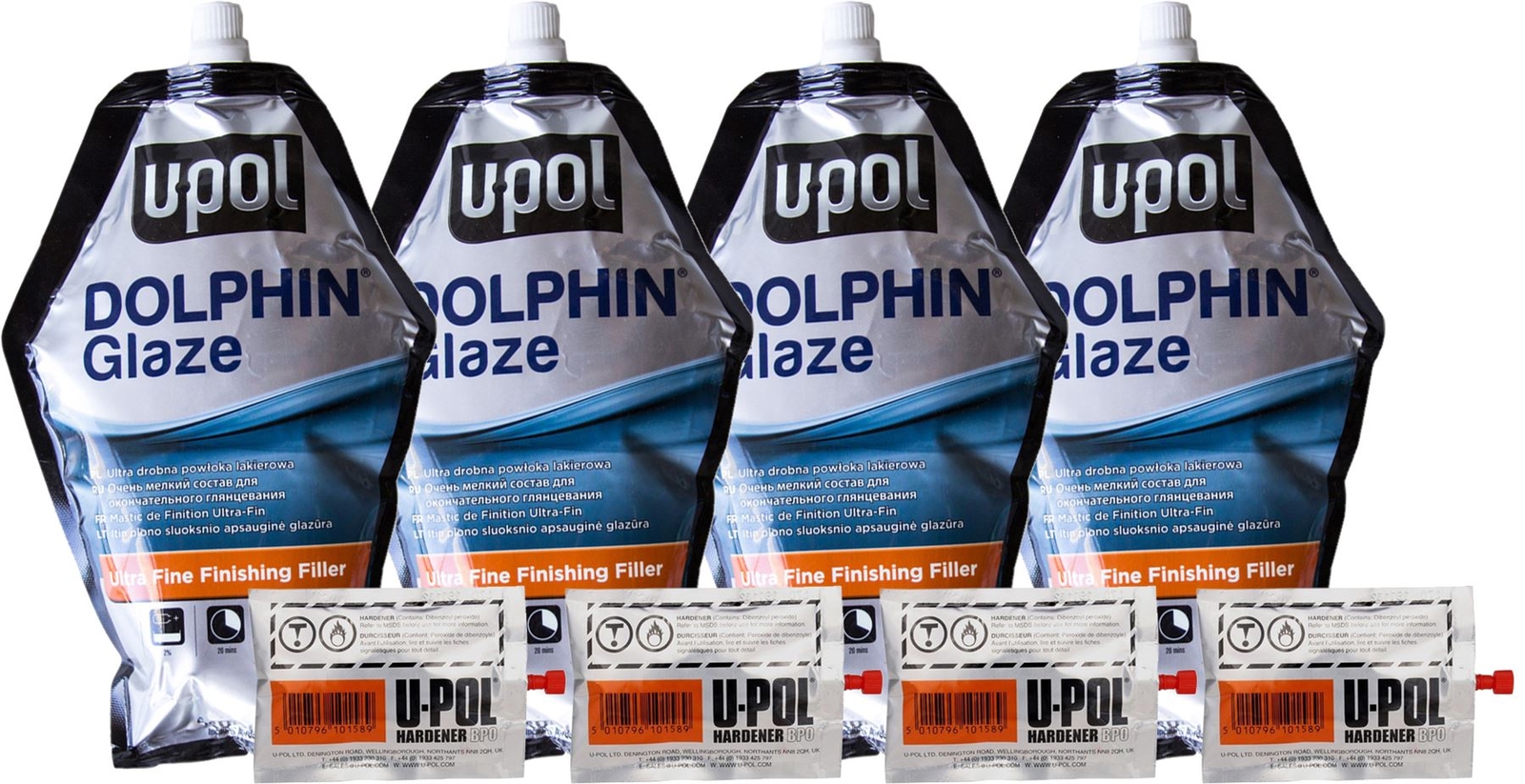 UPol BAGDOL Dolphin x4 Glaze Body Filler Stopper Car Repair Putty