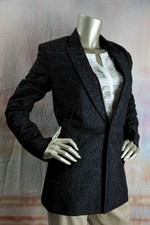 $3990 New Givenchy Black Leopard Animal Textured Jacket Coat 40 8