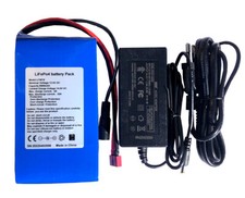 Batteria Litio Ferro Fosfato LifePo4 12V 8AH 8000mA Disc.20A + Charger 14.4v 2Ah