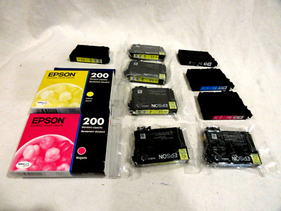 Epson 200 Ink Cartridge Lot 7-Sealed 4-Open | eBay