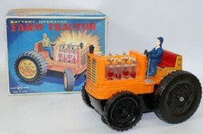 Vintage Battery Op Farm Tractor Toy With Light-up Pistons, Horikawa (sh), Japan
