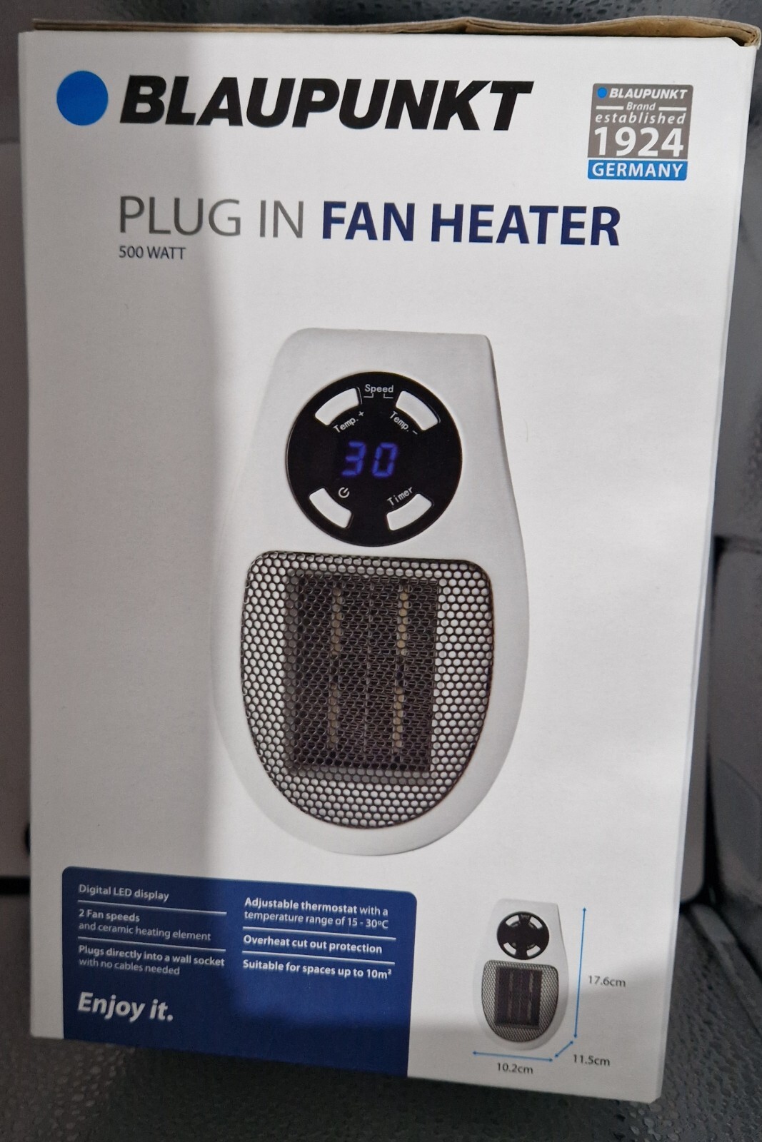 Blaupunkt 359805 500W Plugin Electric Portable Heater White 1000035980505 eBay